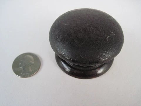 1 Rustic Antique Vintage Wooden Round Knob 2" Drawer Lg Base Dresser Brown Cover