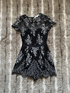 LOVERS + FRIENDS Mia Short Sleeve Romper Dress in Slate Size Small - Picture 1 of 5