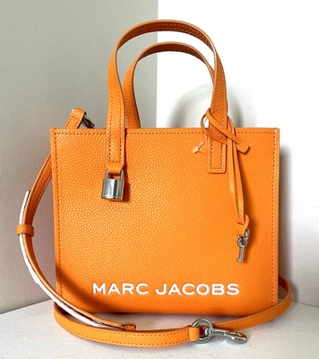 Nuevo Bolso de Mano Marc Jacobs Mini Grind Cuero Mandarina Foto 1 de 4
