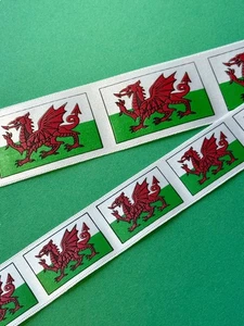 Welsh dragon flag satin ribbon - Picture 1 of 1