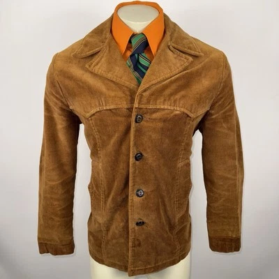 Мужская куртка Towncraft Leisure Blazer вельвет пальто винтажный 60-х MCM Mod диско средний - Изображение 1 из 4