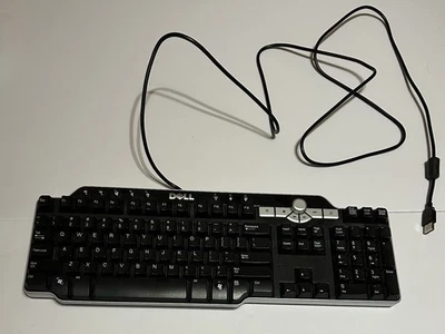 Dell SK-8135 USB Hub Wired, Multimedia Keyboard - Black - Tested - Image 1 of 4