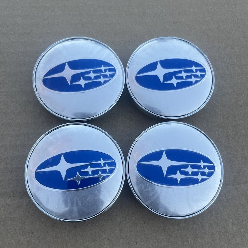 SUBARU SET OF 4 MATT GRAY 60 mm/2.36in Wheel Center Caps - FITS MOST MODELS - Image 1 of 4