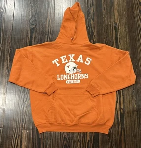 Jerzees Texas Longhorns Football Hoodie Men’s XL Burnt Orange Cotton Polyester - Picture 1 of 4