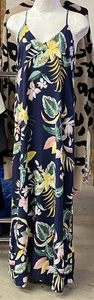 Old Navy Women's Tropical Crisscross Spaghetti Strap Maxi Dress Summer Size L - Picture 1 of 9
