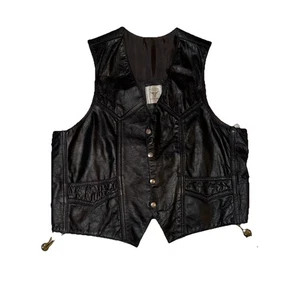 S.P. Leathers Womens Leather Vest Black Sz XL Sleeveless - Bild 1 von 8