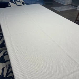 101 "x 60" Vintage Nachlass Solide Leinen Fertig Rand Saum Bordüre Tischdecke - Bild 1 von 10