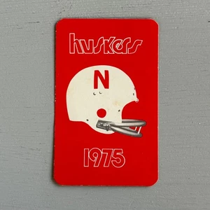 Vintage 1975 Nebraska Cornhuskers Huskers Pocket Football Schedule Ephemera - Picture 1 of 3
