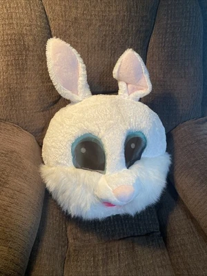 Adult Dan Dee Big Greeter Rabbit Bunny Head Mask - Plush Easter Bunny Mask - Image 1 of 4