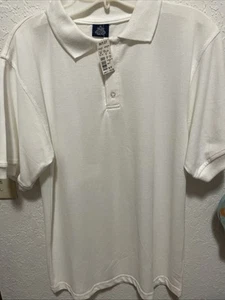 Unbranded BOYS XL 18/20 White Polo Shirt W/ Collar 1/4 Button Up Short Sleeves - Picture 1 of 6