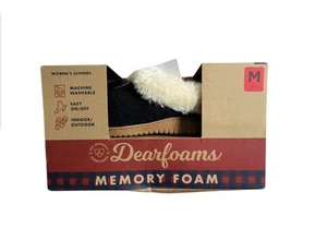 Zapatillas Dearfoam Mujer Talla 7-8 Medianas Negras Interior Exterior Espuma con Memoria  - Imagen 1 de 4
