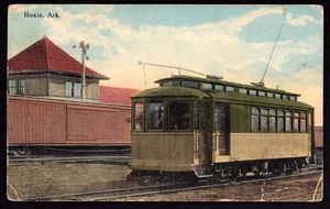 Postcard Arkansas AR Hoxie 1914 Streetcar Trolley - Picture 1 of 2