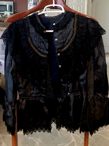Vintage Recollections Long Victorian Top Jacket Blouse S - Picture 1 of 14