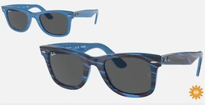 Ray-Ban WAYFARER CHANGE Sunglasses RB 2140 1409/B1 50-22 150 Photo Blue Frames - Picture 1 of 14