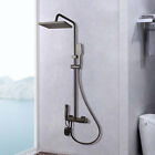 10 Inch Rainfall Bathroom Shower Set Faucet W/Tub Mixer Tap Wall Mounted