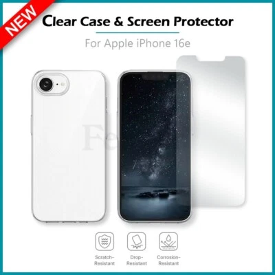 FENZER For Apple iPhone 16e Phone Case Shockproof Heavy Duty Cover+LCD Screen Protector