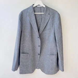 Boglioni Men woven cotton sport coat, Gray - Picture 1 of 14
