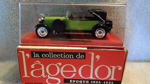 Die-cast Solido Hispano-Suiza H6B 1926 - 1/43 scale #145 green/black in box/case