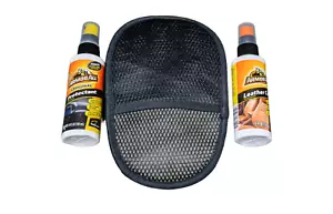 Car Cleaning Glove wool soft Brush + Armor All 4oz Protectant + Leather Care. - Picture 1 of 4