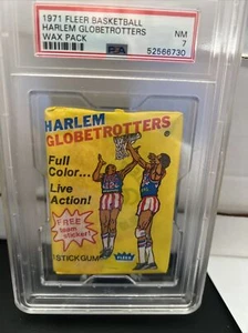 1971-72 PSA 7 HARLEM GLOBETROTTERS ungeöffnetes Wax Pack - low pop! - Bild 1 von 4