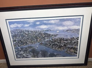 Maxwell Mays Limited Edition Signed Print 920/1000 Wood Frame Landscape Artwork - Bild 1 von 22