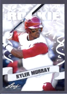 KYLER MURRAY 2019 LEAF PRIZED "1ST EVER PRINTED" BASEBALL ROOKIE CARD! OKLAHOMA! - Picture 1 of 2