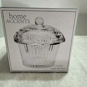 Caja de cupcakes de cristal Goldinger Silver Art Co por detalles para el hogar - Imagen 1 de 5