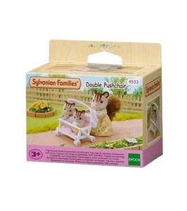 Sylvanian Families Double Pushchair Set Dollhouse Playset Toy #4533 New & Sealed - Picture 1 of 4