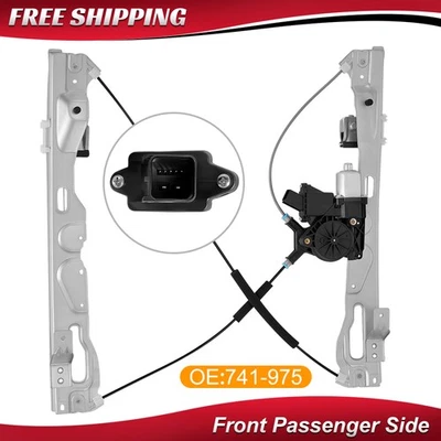 Regulador de ventana eléctrica del lado del pasajero delantero con motor para Ford F150 2011-2014 Foto 1 de 4
