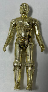 1977 C-3PO Amazing Shiny Gold Hong Kong 2-Line Vintage Kenner Star Wars GMGF1