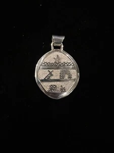 Navajo Roger John Story of Christ Pendant Sterling Silver - Picture 1 of 5