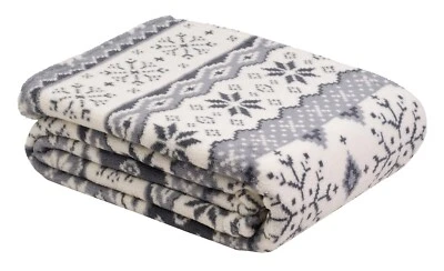 Gözze Nordic Wohndecke Plaid Wohndecke Silbergrau Polyester 150 x 200 cm - Bild 1 von 4