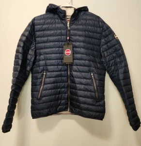 Colmar Light Down Jacket with Hood. Navy Blue Punk New Size 40 Medium USA - Picture 1 of 24