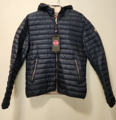 Colmar Light Down Jacket with Hood. Navy Blue Punk New Size 40 Medium USA - Image 1 of 4