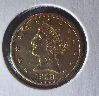 1900 S 版自由女神头半鹰 5 美元金币  — 第 1/4 张图片