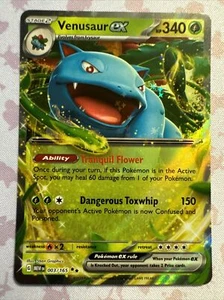 Pokémon TCG Scarlet & Violet 151 Venusaur EX 003/165 Ultra Rare MINT Condition - Picture 1 of 10