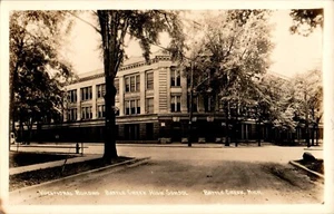 Vocational Building, Battle Creek High School, Battle Creek, Michigan MI RPPC - Picture 1 of 2