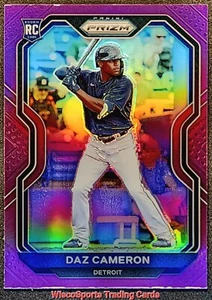 2021 Daz Cameron ROOKIE Panini Prizm Tier II PURPLE PRIZM RC #177 Detroit Tigers - Bild 1 von 5