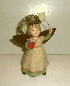 Hallmark Cards Angel Ornament 1xa06027 Star Wand Present Girl Ceramic Metal NEW - Picture 1 of 3