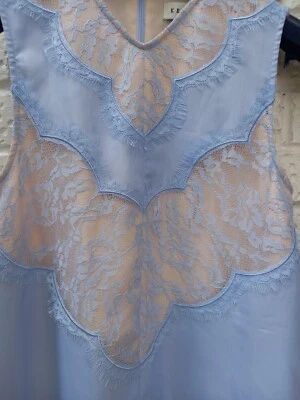 Macacão de renda KEEPSAKE P/8/36 azul celeste NOVO - Imagem 1 de 4