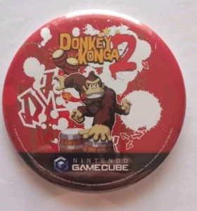 Nintendo Gamecube 2005 Donkey Konga 2 Vntg Promo Pin Button Promotional Pinback - Picture 1 of 1