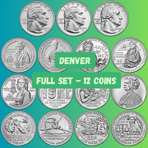 💰2025/2024/2023 D American Women Quarters - Full Set of 12 coins, UNC / US Mint - Picture 1 of 16