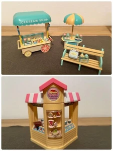 Calico Critters Sylvanian Families Ice Cream & Crepe Shop Set Japan No box rare - Bild 1 von 4