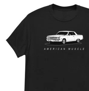 1965 Chevelle Shirt, 65 Malibu TShirt, American Muscle Car Show T-Shirt Gift Tee - Picture 1 of 16