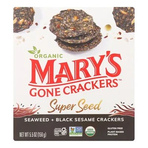 Mary's Gone Crackers Super Seed - Seaweed & Black Seaseem - Case Of 6 - 5.5 Oz. - Picture 1 of 3