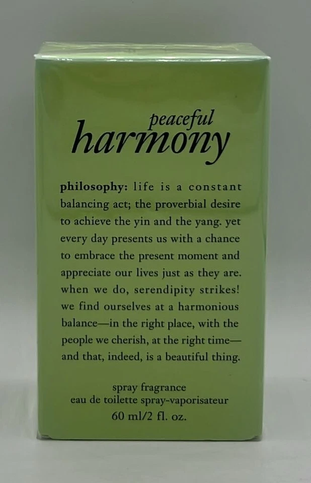 Fragancia en spray Peaceful Harmony By Philosophy ~ 2 FL OZ ~ AUTÉNTICA ~ SELLADA Foto 1 de 2