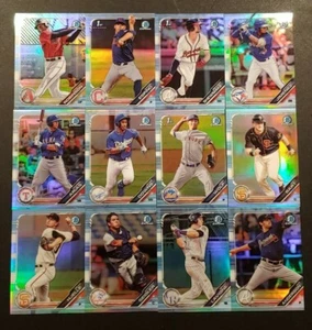 2019 BOWMAN DRAFT CHROME SKY BLUE PARALLEL REFRACTOR You Pick Complete Your Set  - Picture 1 of 1