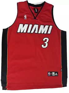 Adidas NBA Miami Heat Stitched Jersey #3 Dwayne Wade Red Size 54 (FF) - Picture 1 of 14