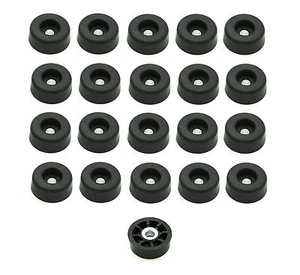20 ROUND RUBBER FEET BUMPERS w/SCREWS - 1/2 H x 1 W MADE IN USA / FREE S&H - Picture 1 of 2