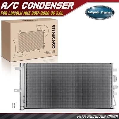 Condensador de aire acondicionado con receptor secador y soporte para Lincoln MKZ 2017-2020 V6 3,0 L Foto 1 de 4